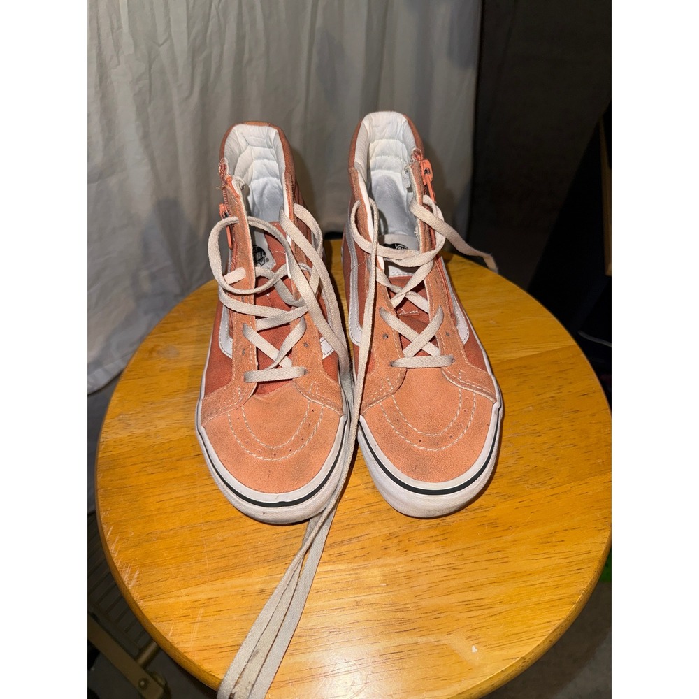 Vans Sk8-Hi Zip Burnt Orange Coral High Top Sneakers Kids Size 2.0